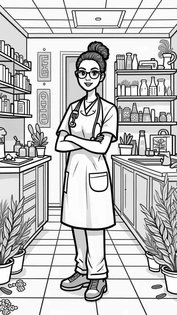 vet coloring page